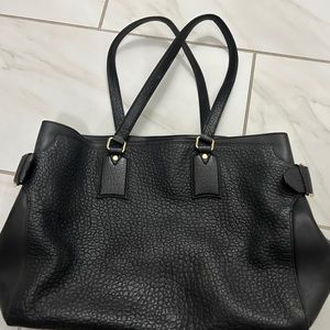 Burberry black leather large purse